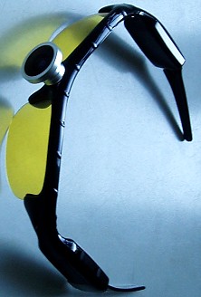 USBfever 170 wide-angle lens mounted on the Mini DV DVR Spy sun glasses Camera Audio Video Recorder